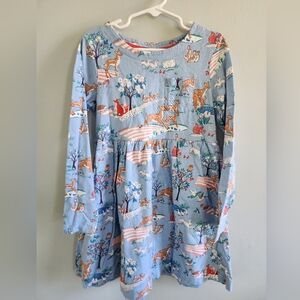 Mini Boden Animal Print Long Sleeve Dress